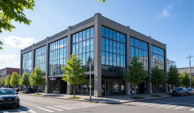 Vue extérieure du bureau LuckyNest à Montréal